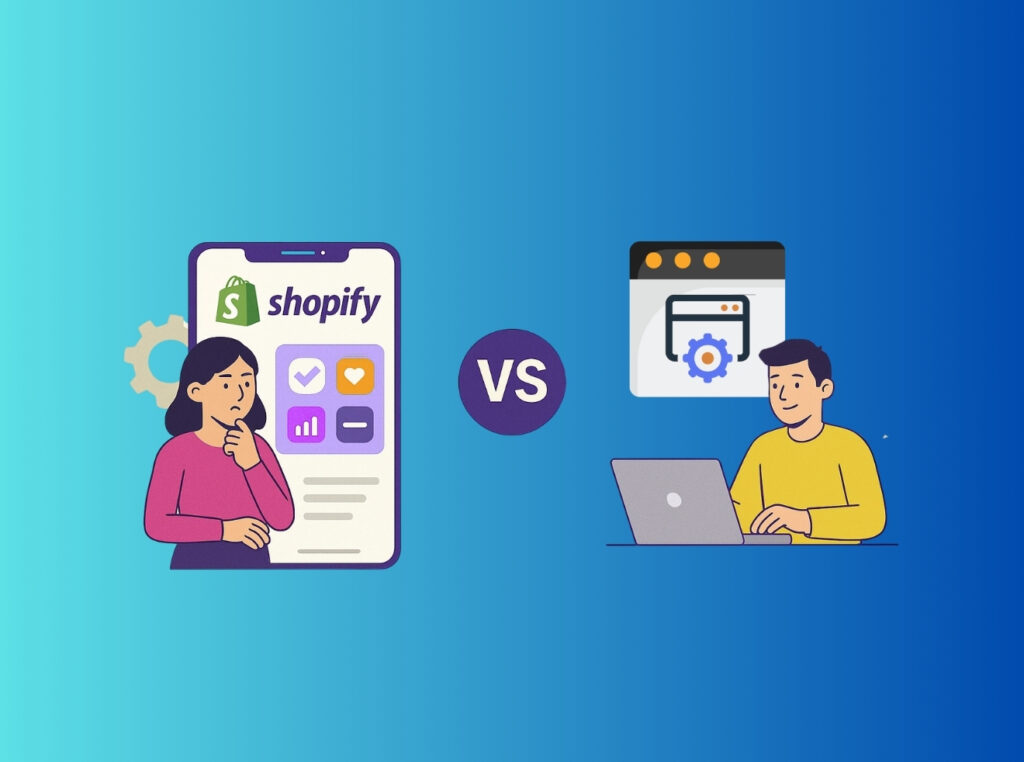 Image illustrating Shopify App Store Apps vs Custom-Built Apps